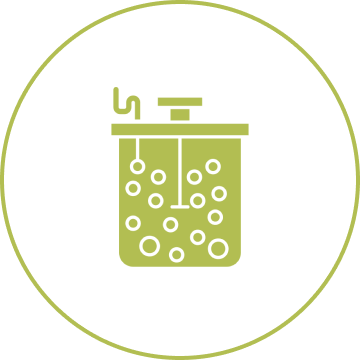 Fermentation jar icon with bubbles